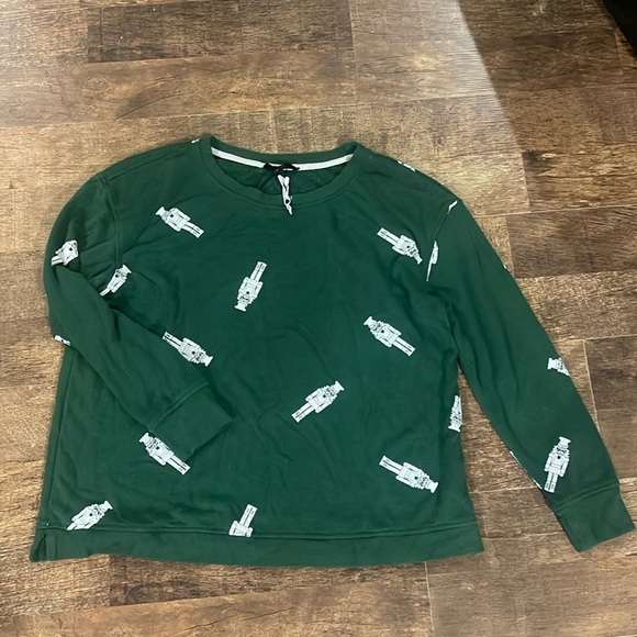 Jane + Delancey Nutcracker Green Crewneck Fleece Inside - Picture 1 of 7